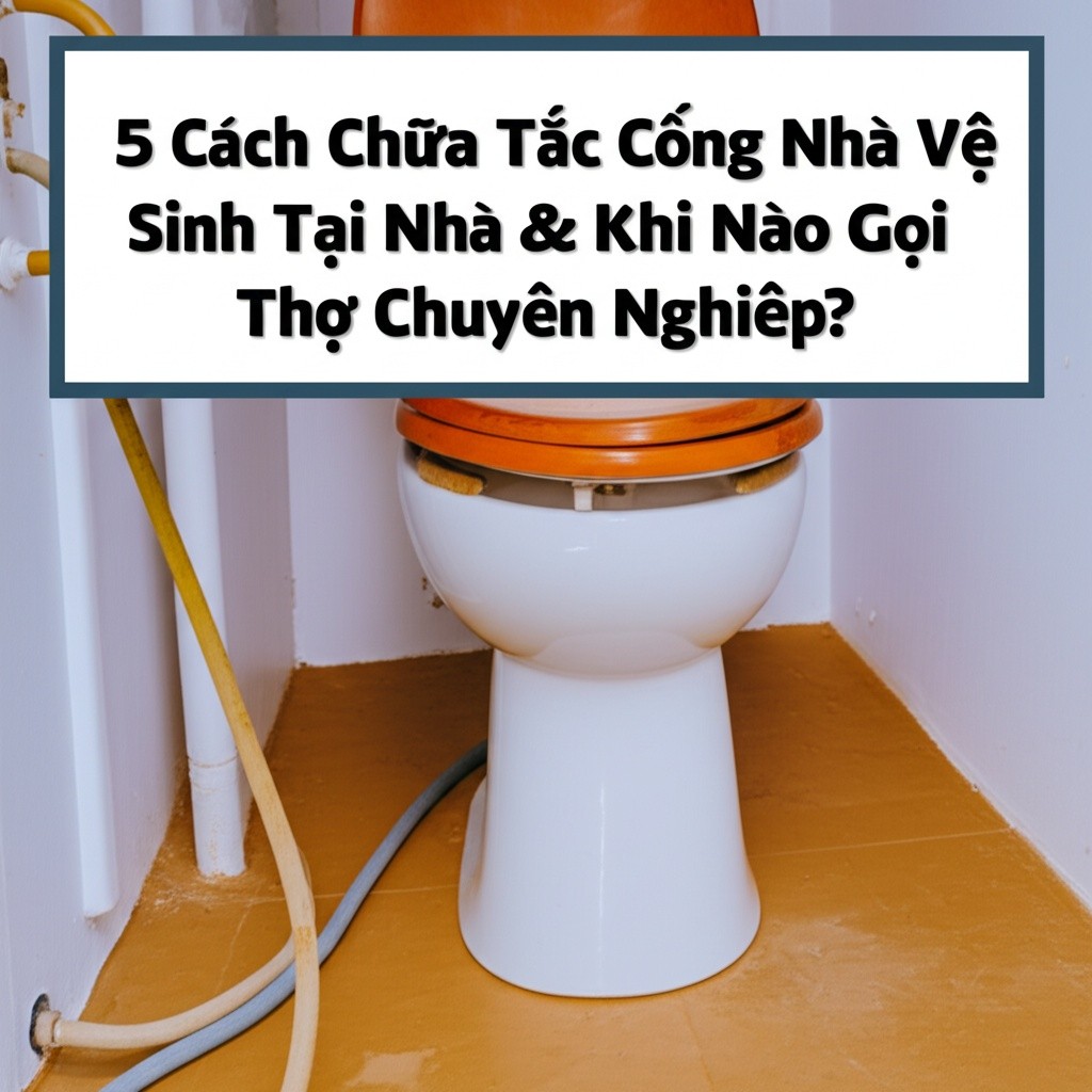 Hình minh họa cho bài viết: 5 Cách Chữa Tắc Cống Nhà Vệ Sinh Tại Nhà & Khi Nào Cần Gọi Thợ Chuyên Nghiệp?