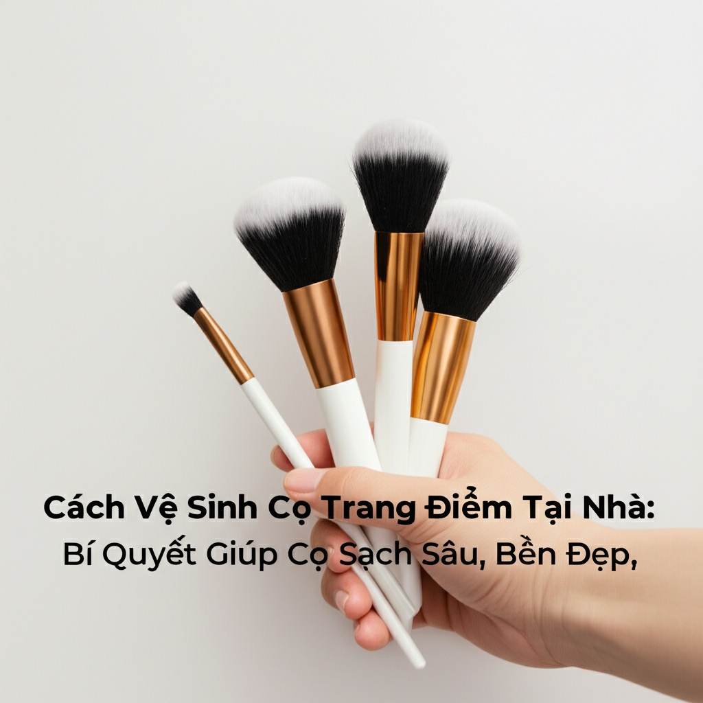 Hình minh họa cho bài viết: Cách Vệ Sinh Cọ Trang Điểm Tại Nhà: Bí Quyết Giúp Cọ Sạch Sâu, Bền Đẹp