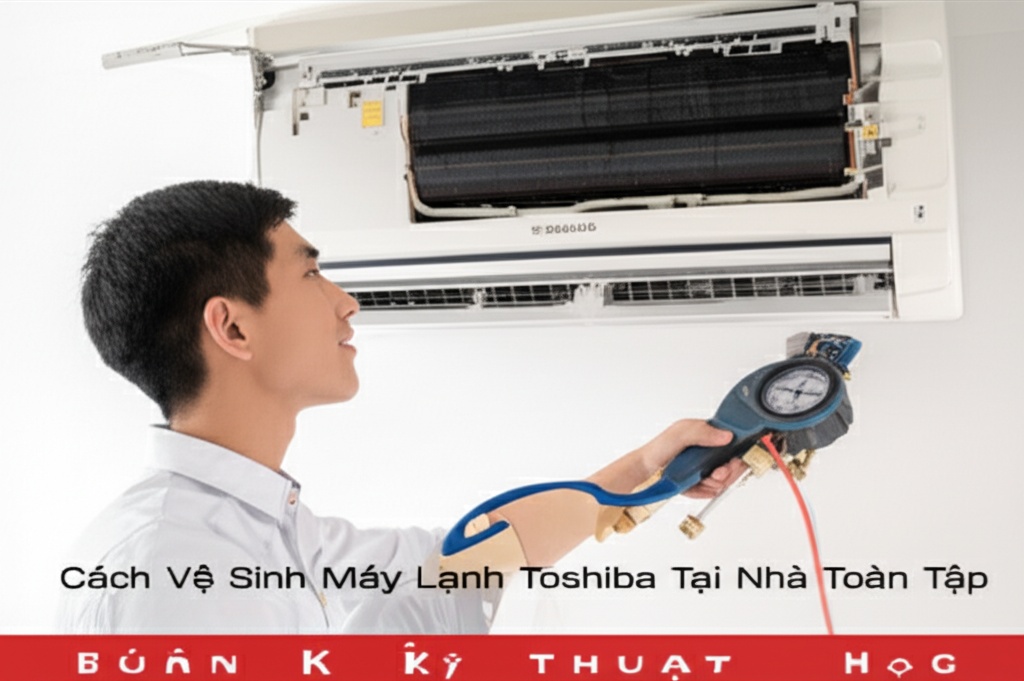 Hình minh họa cho bài viết: Cách Vệ Sinh Máy Lạnh Toshiba Tại Nhà Toàn Tập (A-Z) Đúng Kỹ Thuật