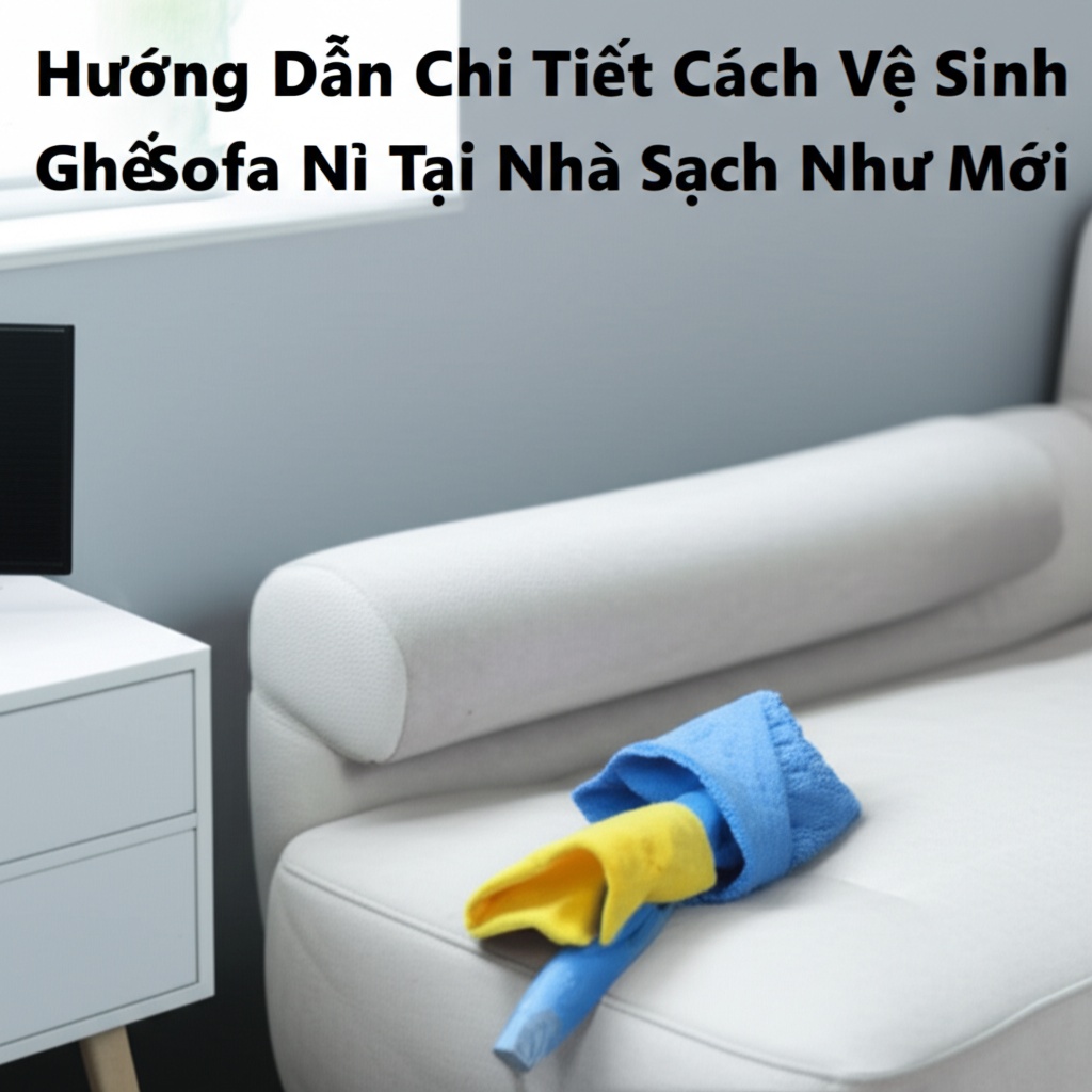 Hình minh họa cho bài viết: Hướng Dẫn Chi Tiết Cách Vệ Sinh Ghế Sofa Nỉ Tại Nhà Sạch Như Mới