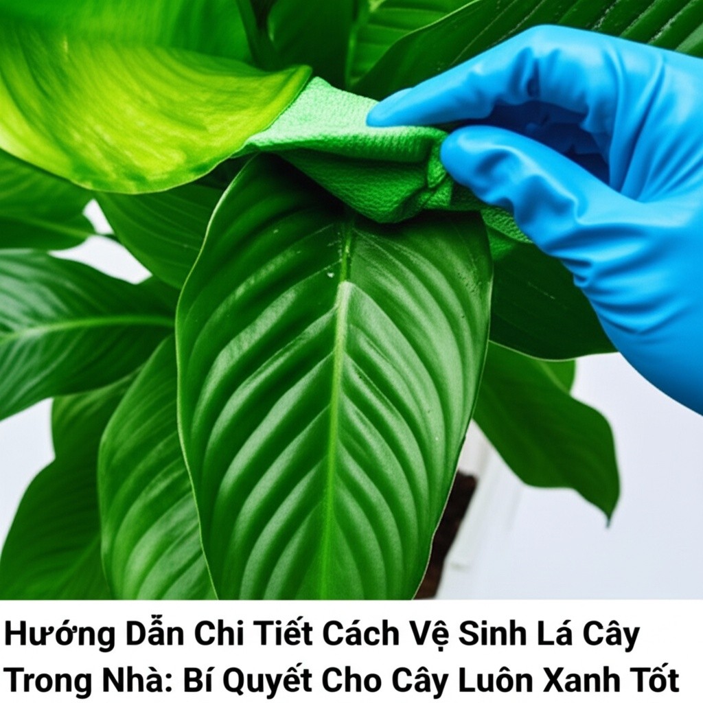 Hình minh họa cho bài viết: Hướng Dẫn Chi Tiết Cách Vệ Sinh Lá Cây Trong Nhà: Bí Quyết Cho Cây Luôn Xanh Tốt