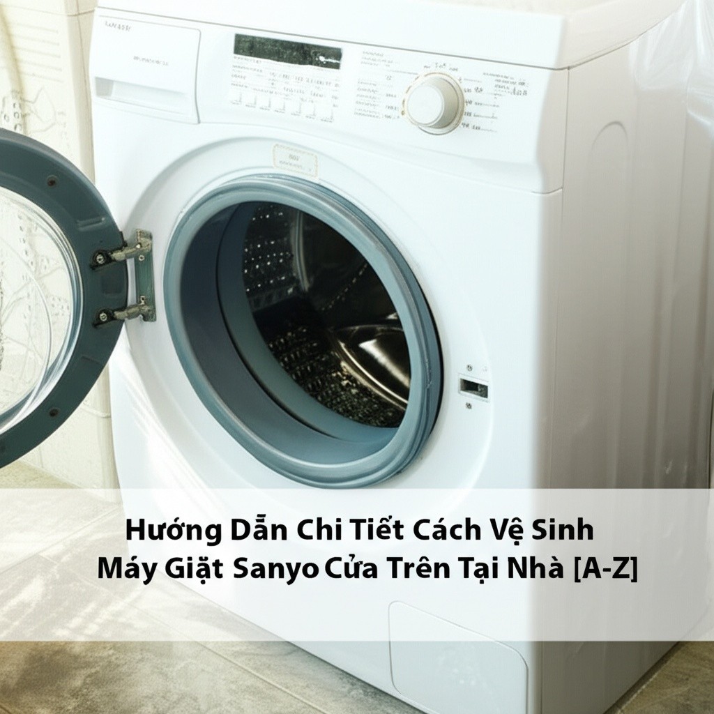 Hình minh họa cho bài viết: Hướng Dẫn Chi Tiết Cách Vệ Sinh Máy Giặt Sanyo Cửa Trên Tại Nhà [A-Z]