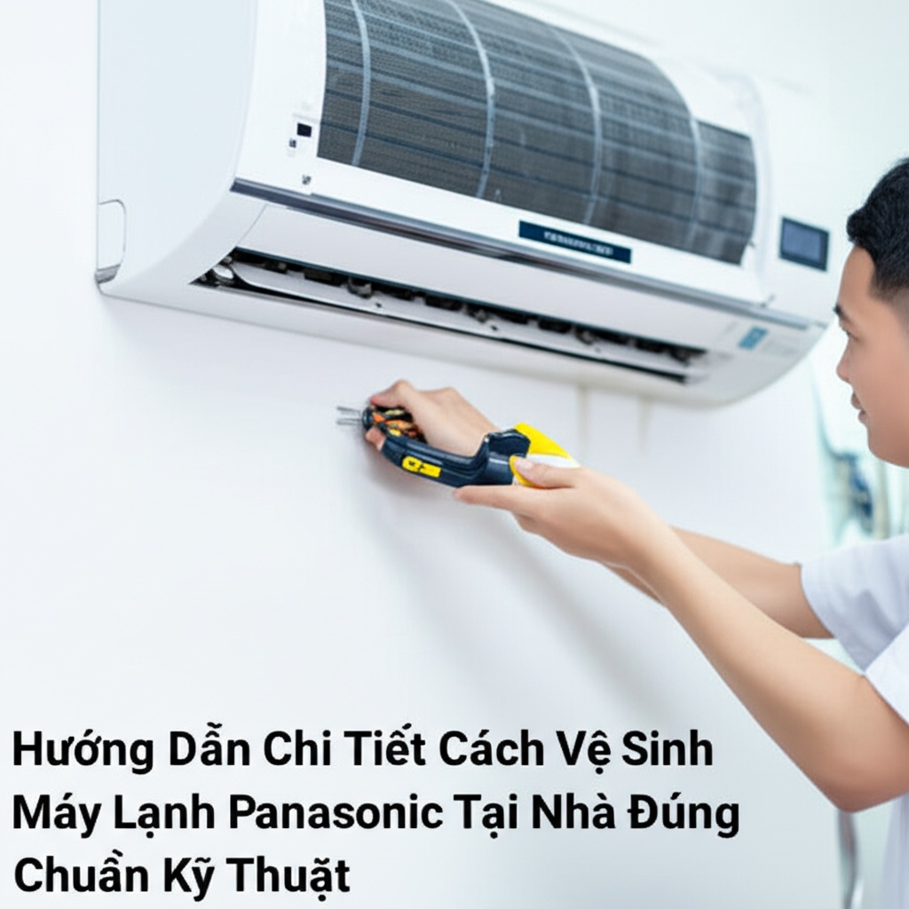 Hình minh họa cho bài viết: Hướng Dẫn Chi Tiết Cách Vệ Sinh Máy Lạnh Panasonic Tại Nhà Đúng Chuẩn Kỹ Thuật