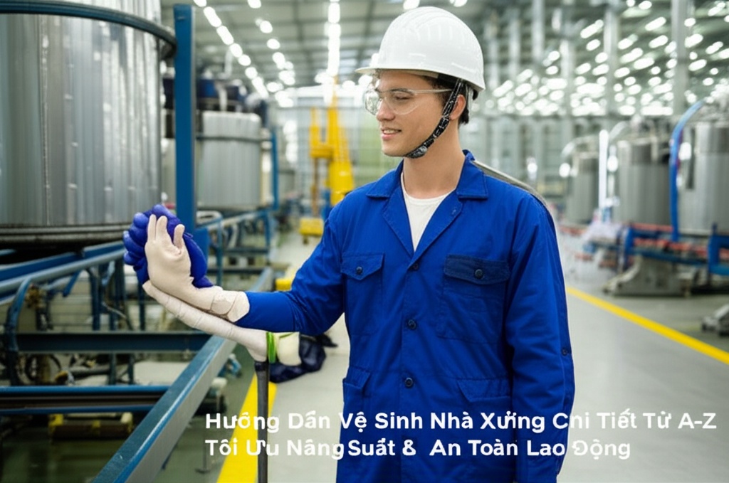 Hình minh họa cho bài viết: Hướng Dẫn Vệ Sinh Nhà Xưởng Chi Tiết Từ A-Z: Tối Ưu Năng Suất & An Toàn Lao Động