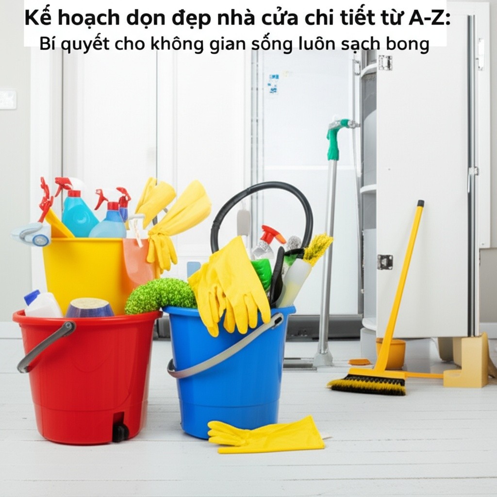 Hình minh họa cho bài viết: Kế hoạch dọn dẹp nhà cửa chi tiết từ A-Z: Bí quyết cho không gian sống luôn sạch bong